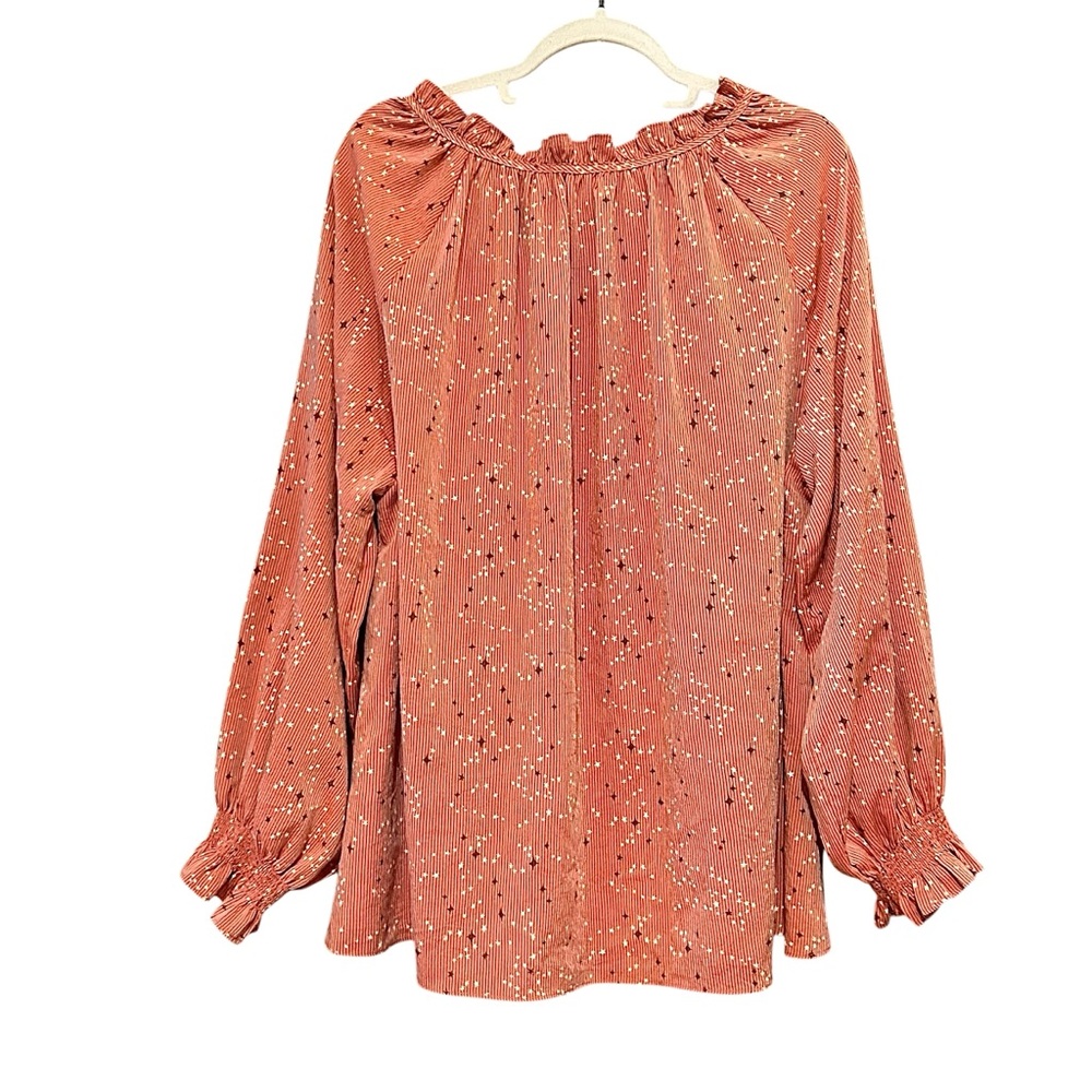 Easel Starry Ruffled Blouse - Picture 3 of 7